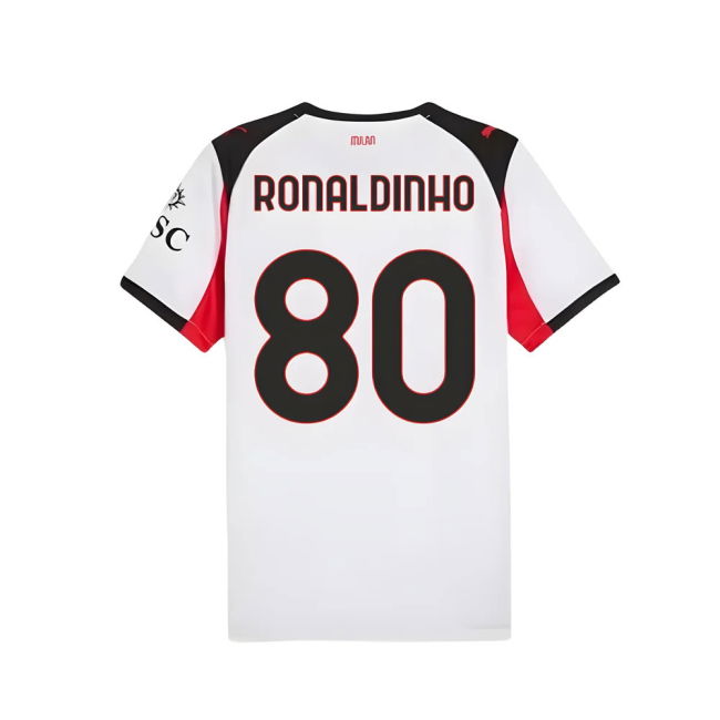 2025-2026 AC Milan Away Shirt (Ronaldinho 80)