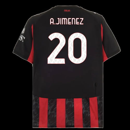 2025-2026 AC Milan Home Shirt (A.Jimenez 20)