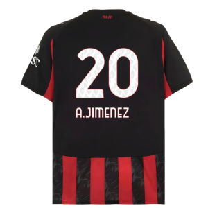 2025-2026 AC Milan Home Shirt (A.Jimenez 20)