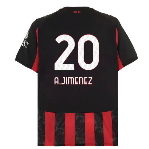 2025-2026 AC Milan Home Shirt (A.Jimenez 20)