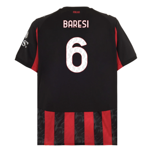 2025-2026 AC Milan Home Shirt (Baresi 6)
