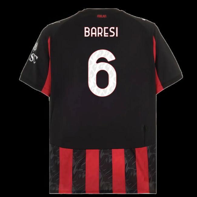 2025-2026 AC Milan Home Shirt (Baresi 6)