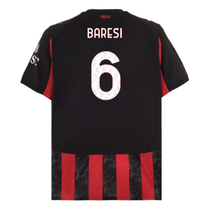 2025-2026 AC Milan Home Shirt (Baresi 6)