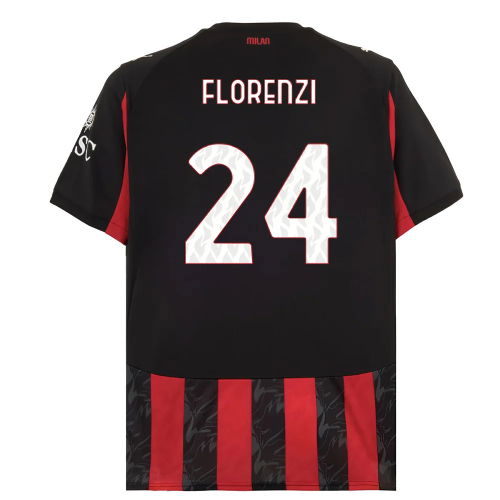 2025-2026 AC Milan Home Shirt (Florenzi 24) 2025-2026 AC Milan Home Shirt (Florenzi 24)