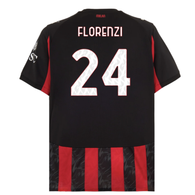 2025-2026 AC Milan Home Shirt (Florenzi 24)