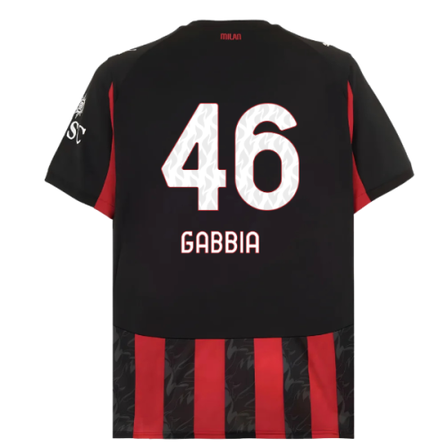 2025-2026 AC Milan Home Shirt (Gabbia 46)
