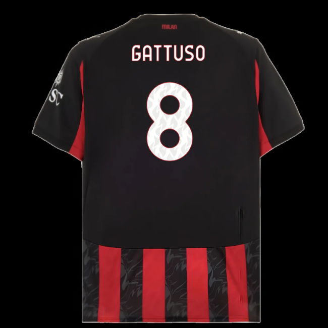 2025-2026 AC Milan Home Shirt (Gattuso 8)