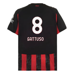 2025-2026 AC Milan Home Shirt (Gattuso 8)