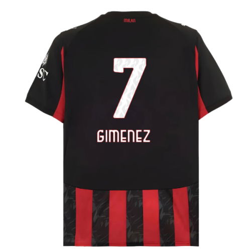 2025-2026 AC Milan Home Shirt (Gimenez 7)