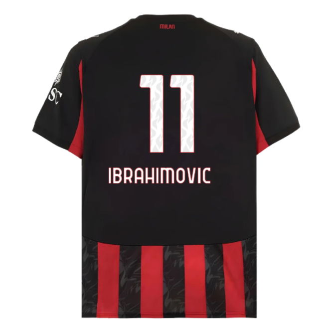 2025-2026 AC Milan Home Shirt (Ibrahimovic 11)