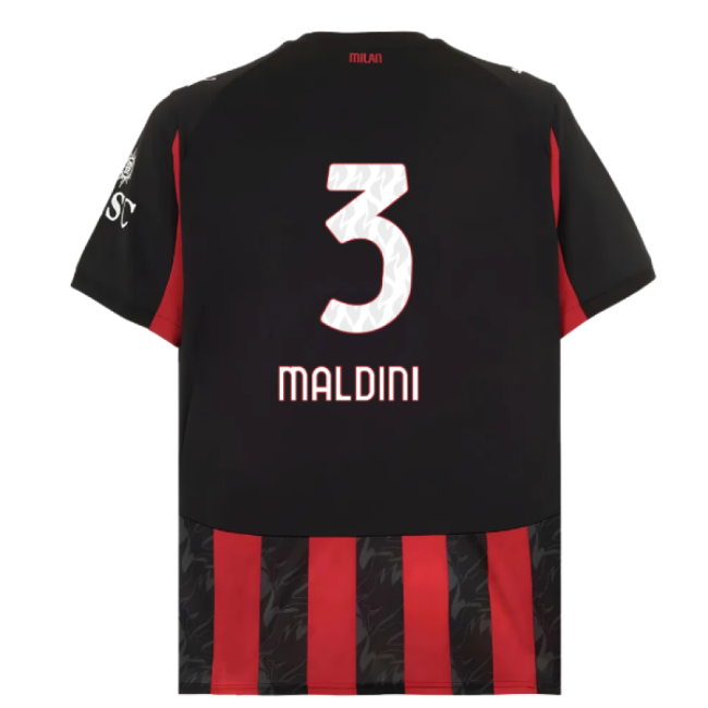 2025-2026 AC Milan Home Shirt (Maldini 3)
