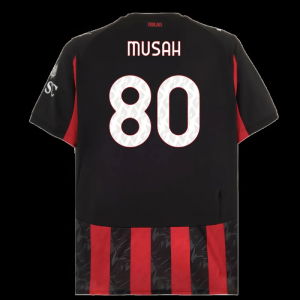2025-2026 AC Milan Home Shirt (Musah 80)