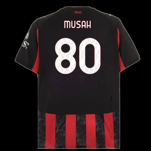 2025-2026 AC Milan Home Shirt (Musah 80)