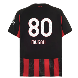 2025-2026 AC Milan Home Shirt (Musah 80)