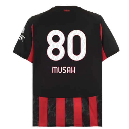 2025-2026 AC Milan Home Shirt (Musah 80)