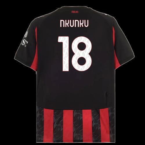 2025-2026 AC Milan Home Shirt (Nkunku 18)