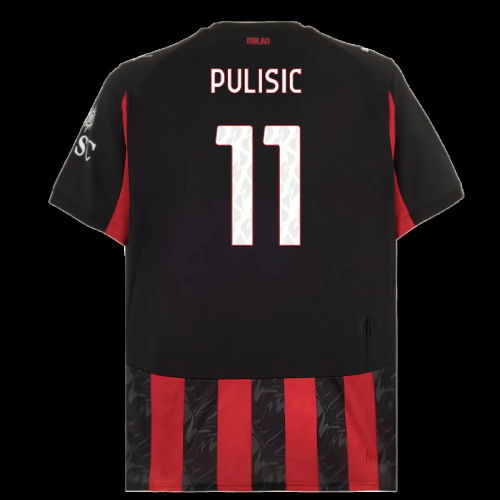 2025-2026 AC Milan Home Shirt (Pulisic 11)