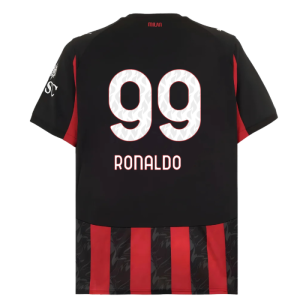 2025-2026 AC Milan Home Shirt (Ronaldo 99)