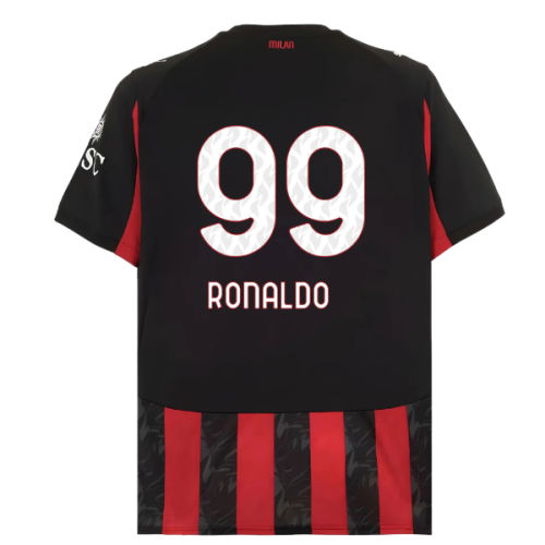 2025-2026 AC Milan Home Shirt (Ronaldo 99)