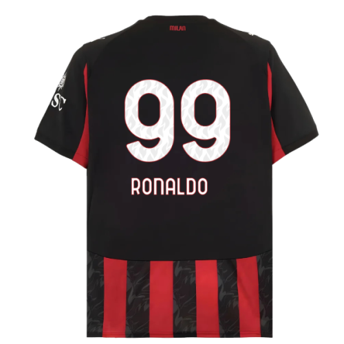 2025-2026 AC Milan Home Shirt (Ronaldo 99)