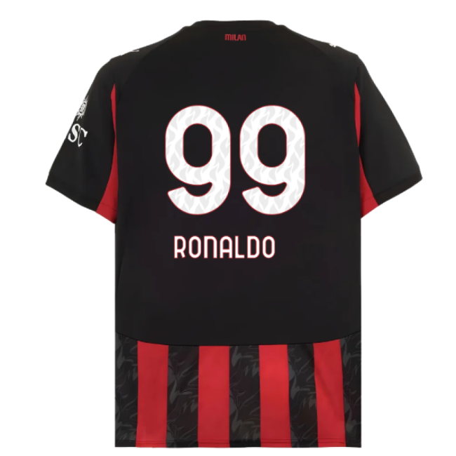 2025-2026 AC Milan Home Shirt (Ronaldo 99)
