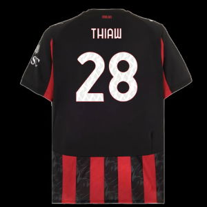 2025-2026 AC Milan Home Shirt (Thiaw 28)