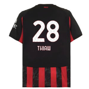 2025-2026 AC Milan Home Shirt (Thiaw 28)