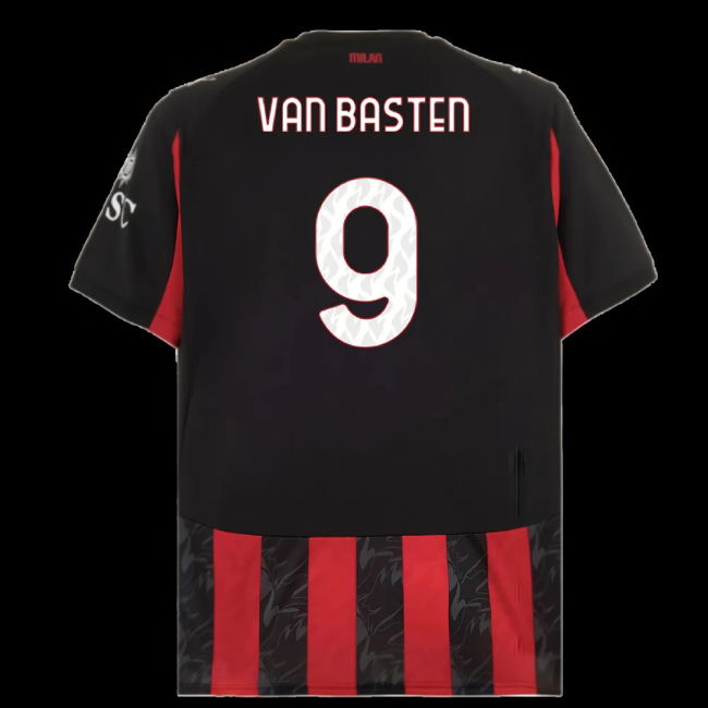 2025-2026 AC Milan Home Shirt (Van Basten 9)