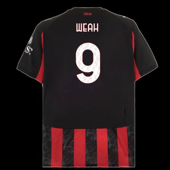 2025-2026 AC Milan Home Shirt (Weah 9)