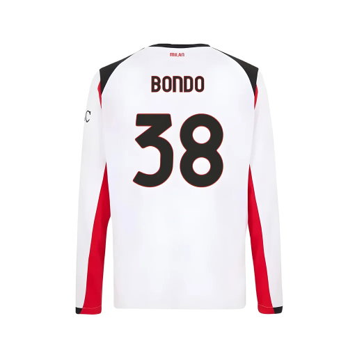 2025-2026 AC Milan Long Sleeve Away Shirt (Bondo 38)