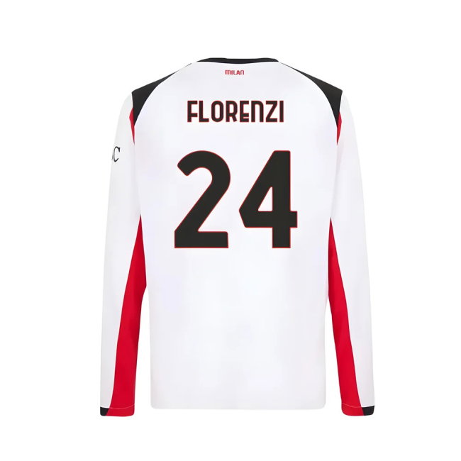 2025-2026 AC Milan Long Sleeve Away Shirt (Florenzi 24)