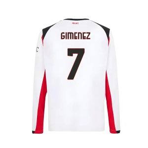 2025-2026 AC Milan Long Sleeve Away Shirt (Gimenez 7)
