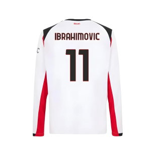 2025-2026 AC Milan Long Sleeve Away Shirt (Ibrahimovic 11)