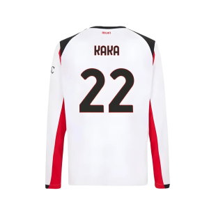2025-2026 AC Milan Long Sleeve Away Shirt (Kaka 22)