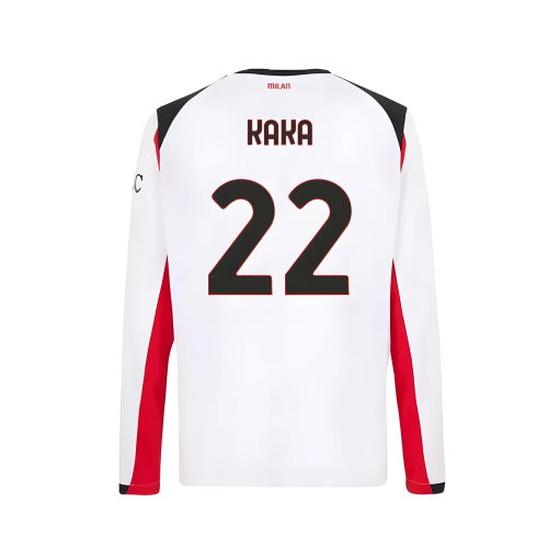 2025-2026 AC Milan Long Sleeve Away Shirt (Kaka 22)