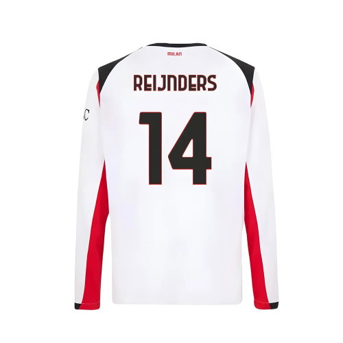 2025-2026 AC Milan Long Sleeve Away Shirt (Reijnders 14)