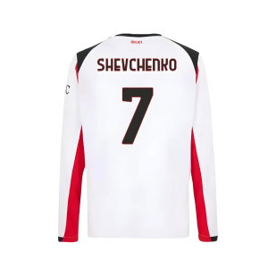 2025-2026 AC Milan Long Sleeve Away Shirt (Shevchenko 7)