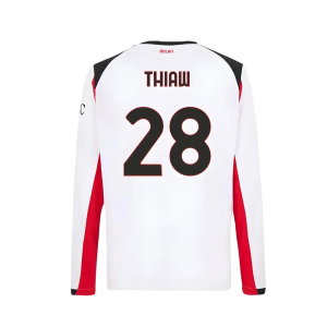 2025-2026 AC Milan Long Sleeve Away Shirt (Thiaw 28)