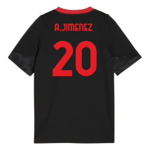 2025-2026 AC Milan Training Jersey (Black) - Kids (A.Jimenez 20)