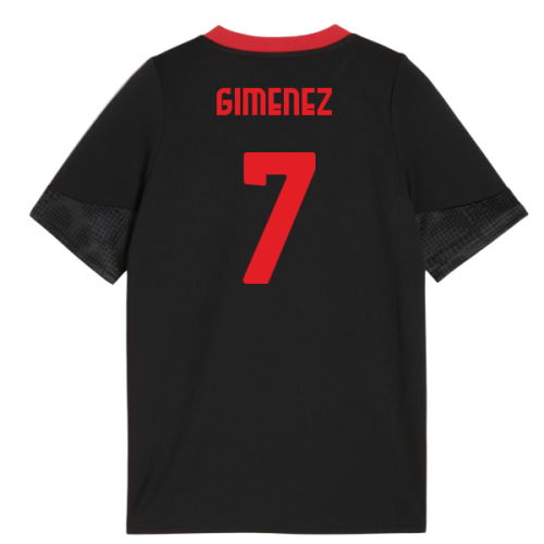 2025-2026 AC Milan Training Jersey (Black) - Kids (Gimenez 7)