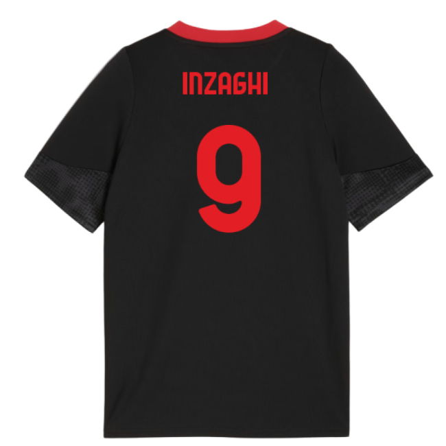 2025-2026 AC Milan Training Jersey (Black) - Kids (Inzaghi 9)