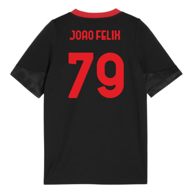 2025-2026 AC Milan Training Jersey (Black) - Kids (Joao Felix 79)