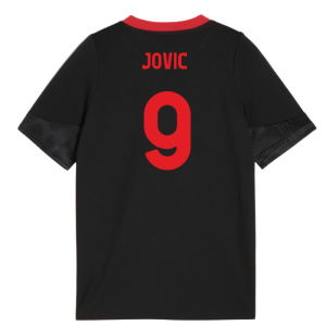 2025-2026 AC Milan Training Jersey (Black) - Kids (Jovic 9)