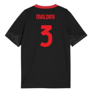 2025-2026 AC Milan Training Jersey (Black) - Kids (Maldini 3)