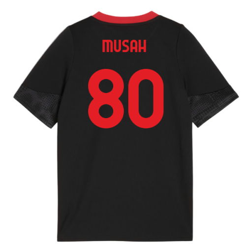 2025-2026 AC Milan Training Jersey (Black) - Kids (Musah 80)