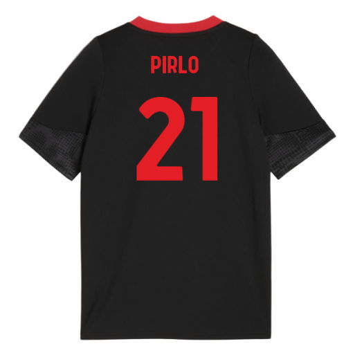 2025-2026 AC Milan Training Jersey (Black) - Kids (Pirlo 21)