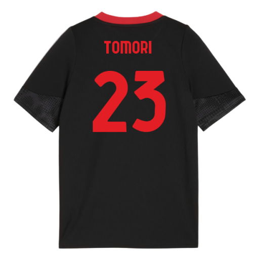2025-2026 AC Milan Training Jersey (Black) - Kids (Tomori 23)