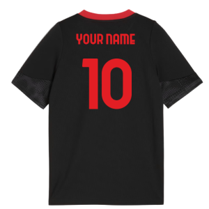 2025-2026 AC Milan Training Jersey (Black) - Kids (Your Name)