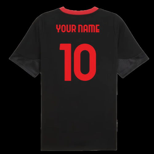 2025-2026 AC Milan Training Jersey (Black) (Your Name)