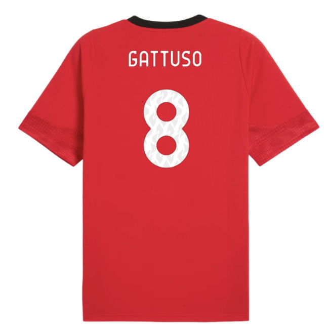 2025-2026 AC Milan Training Jersey (Red) (Gattuso 8)